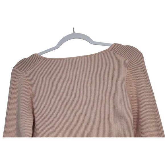 NWT J Crew Cropped Cardigan Sweater Large Ribbed Knit Low Cut Scoop Neck Preppy - Picture 8 of 11